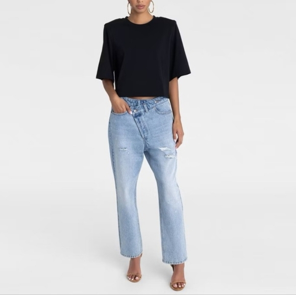 KBB by KAHLANA Oversized Cropped Boxy Short Sleeve T-Shirt 'The Trice Tee' XL - Picture 3 of 7